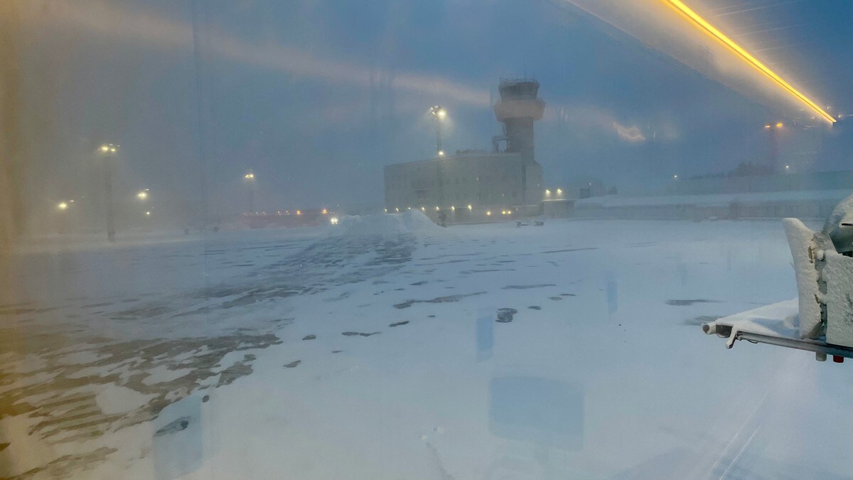 En rekke forsinkelser i flytrafikken som følge av været