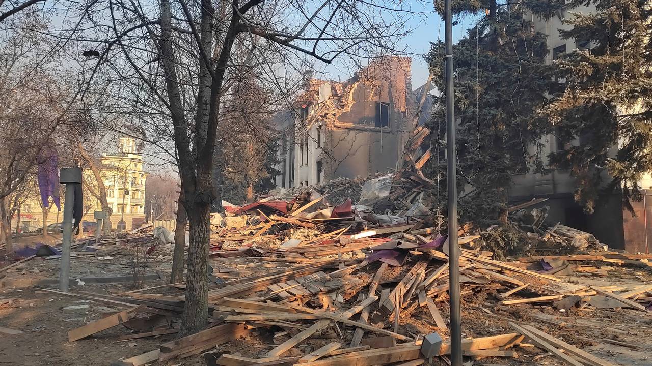 Ukraine Mariupol Theater Airstrike