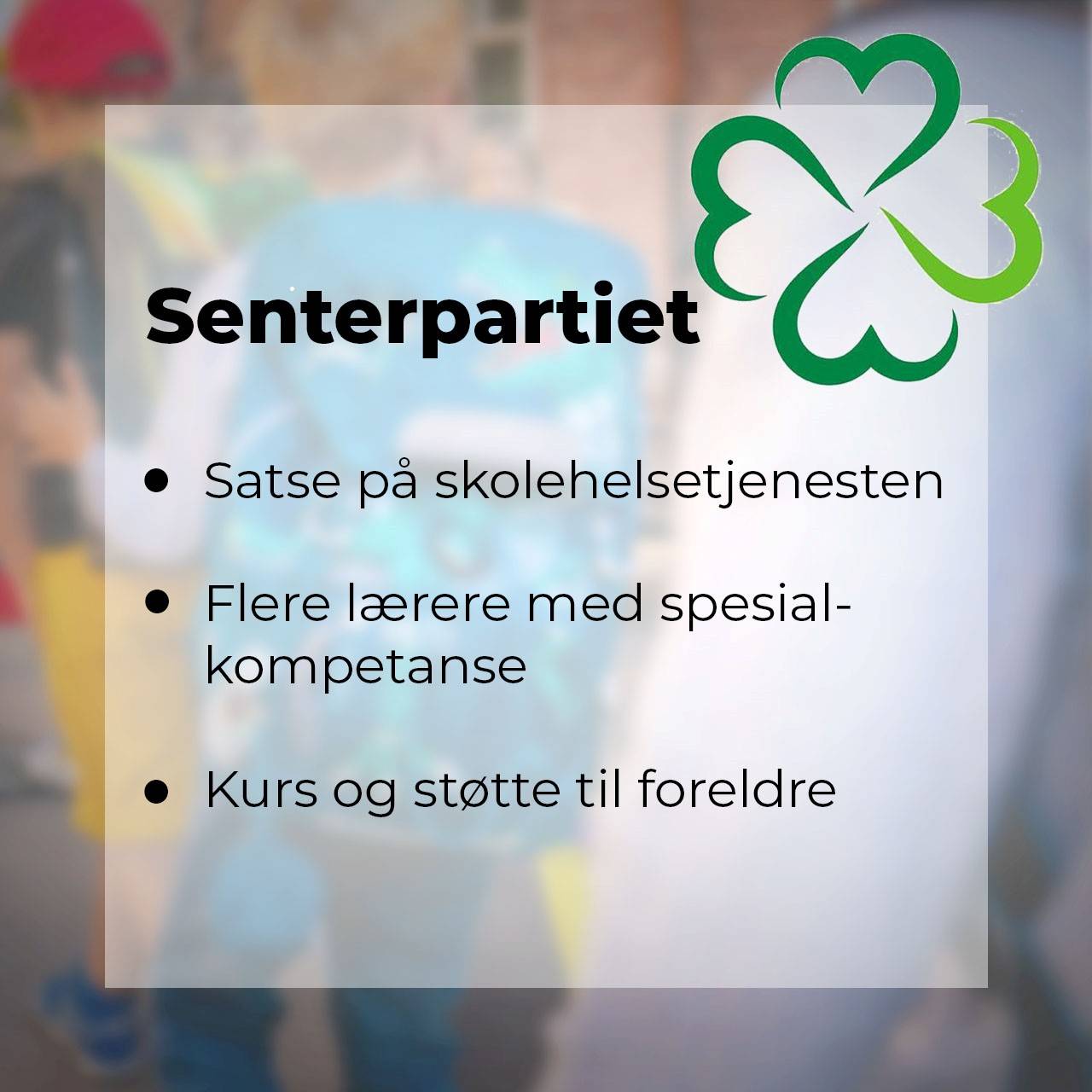 Dette mener Senterpartiet