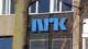 Foto: Knut Brendhagen / NRK NRK-logo på veggen til NRK Buskerud i Drammen