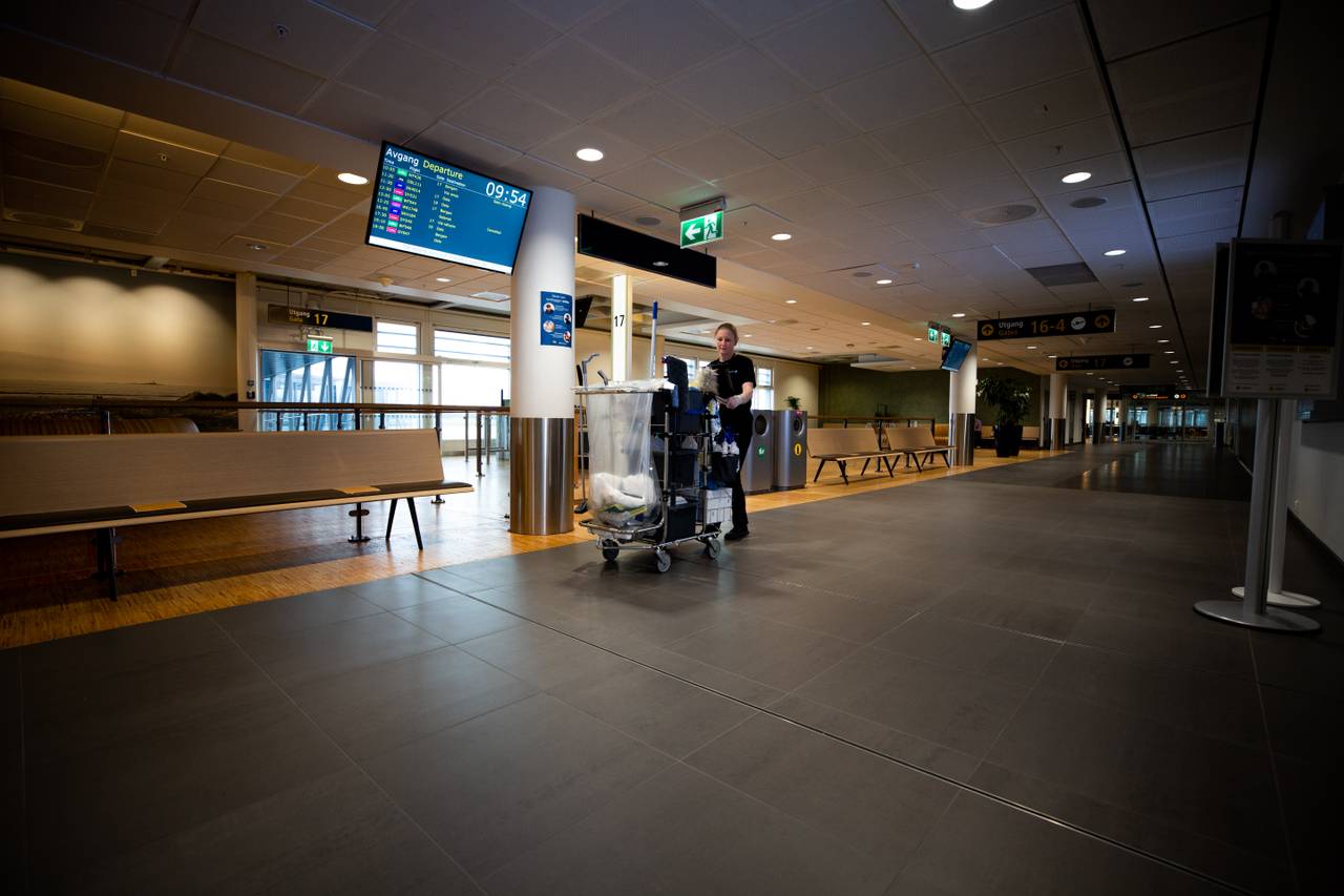 Reinhaldarane har ein viktig jobb på flyplassane