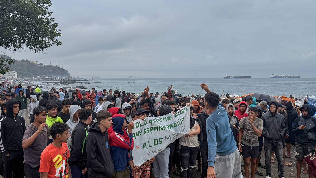 Demonstrasjon på strand