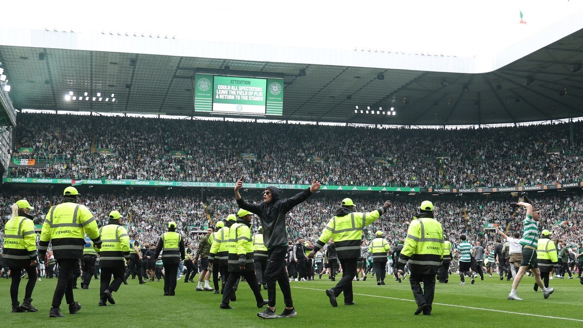 Banestorming da Celtic sikret seg tittelen