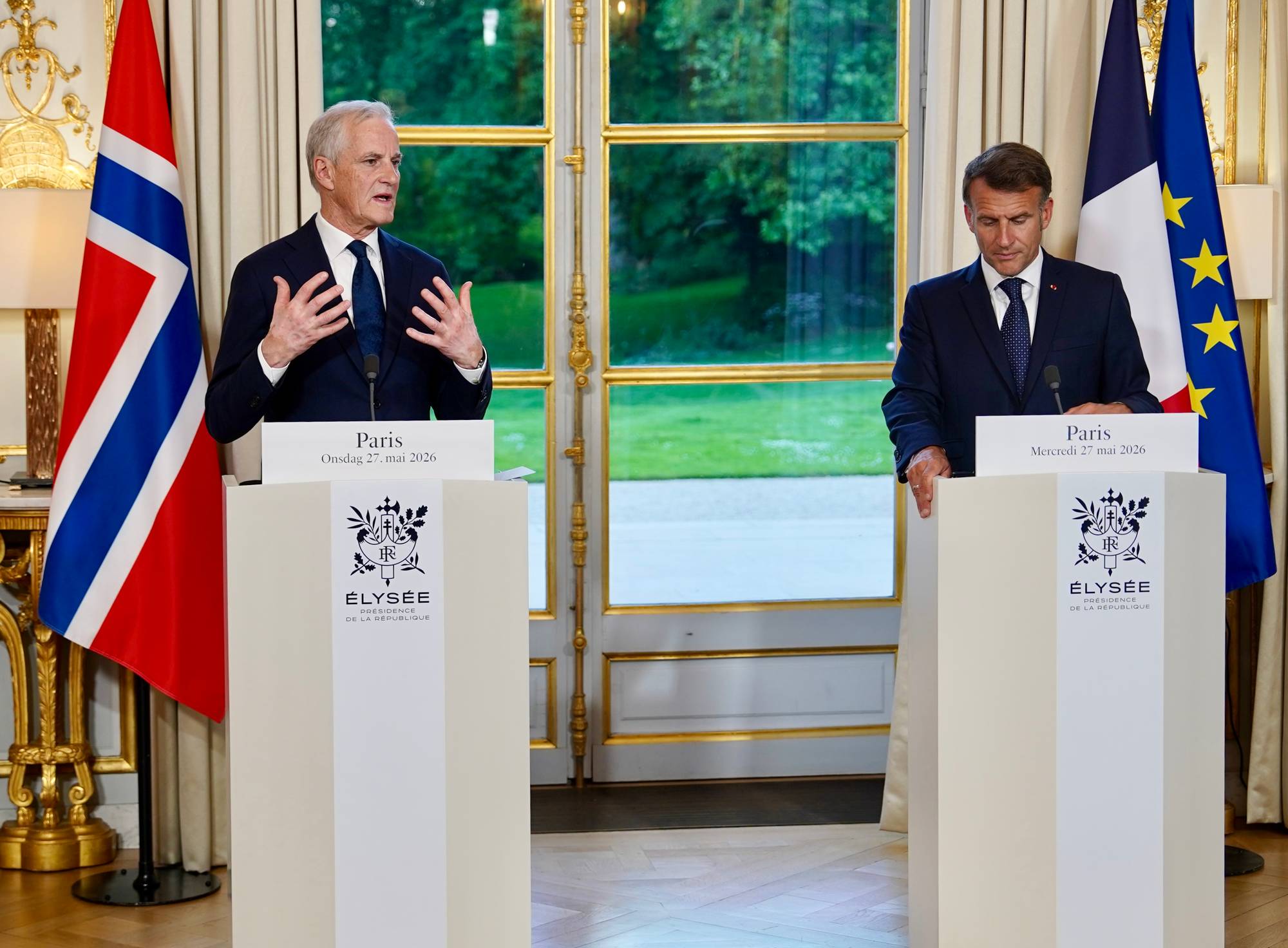 Støre og Macron