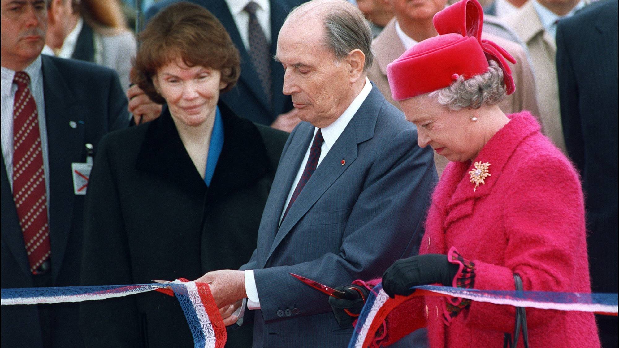 Елизавета 2 и Франсуа Миттеран