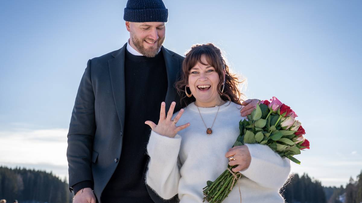 Maria og Rasmus sa «ja»: Gifta seg på drop-in på isen