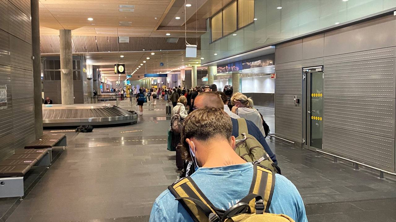 Kø på Oslo Lufthavn