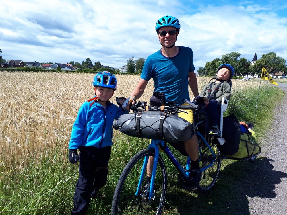 Familien syklet fra Oslo til Kristiansand med to små barn: – Vi skapte verdifulle minner
