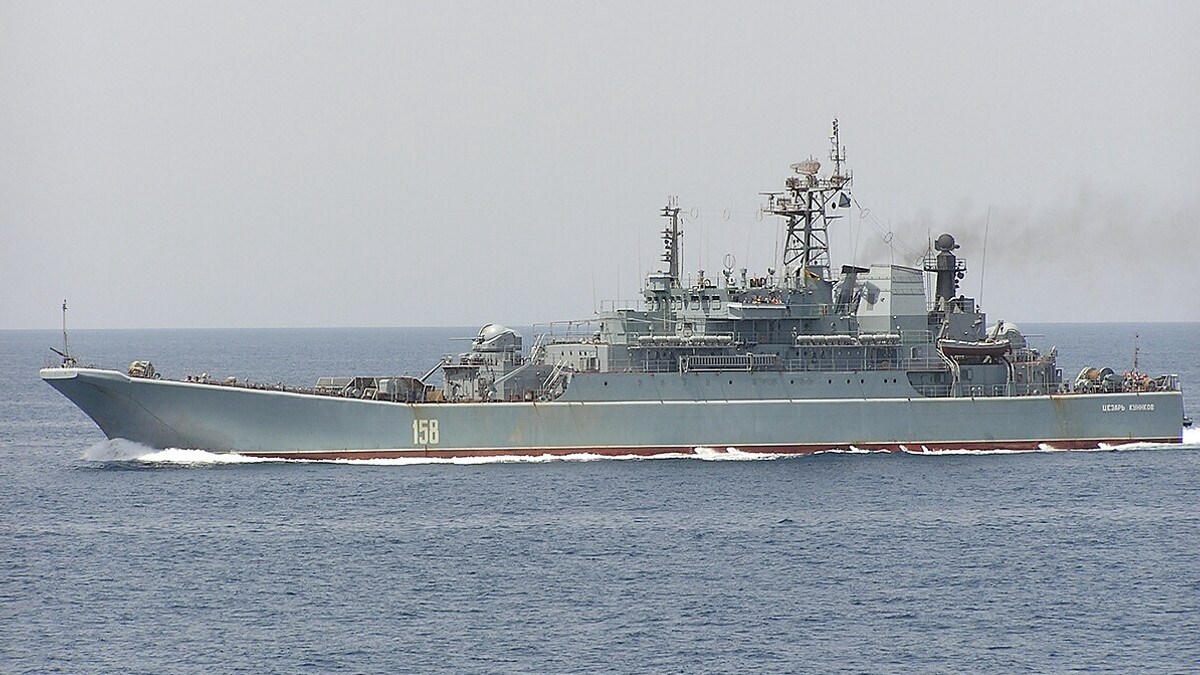 Ukraina hevder å ha senket russisk landingsskip