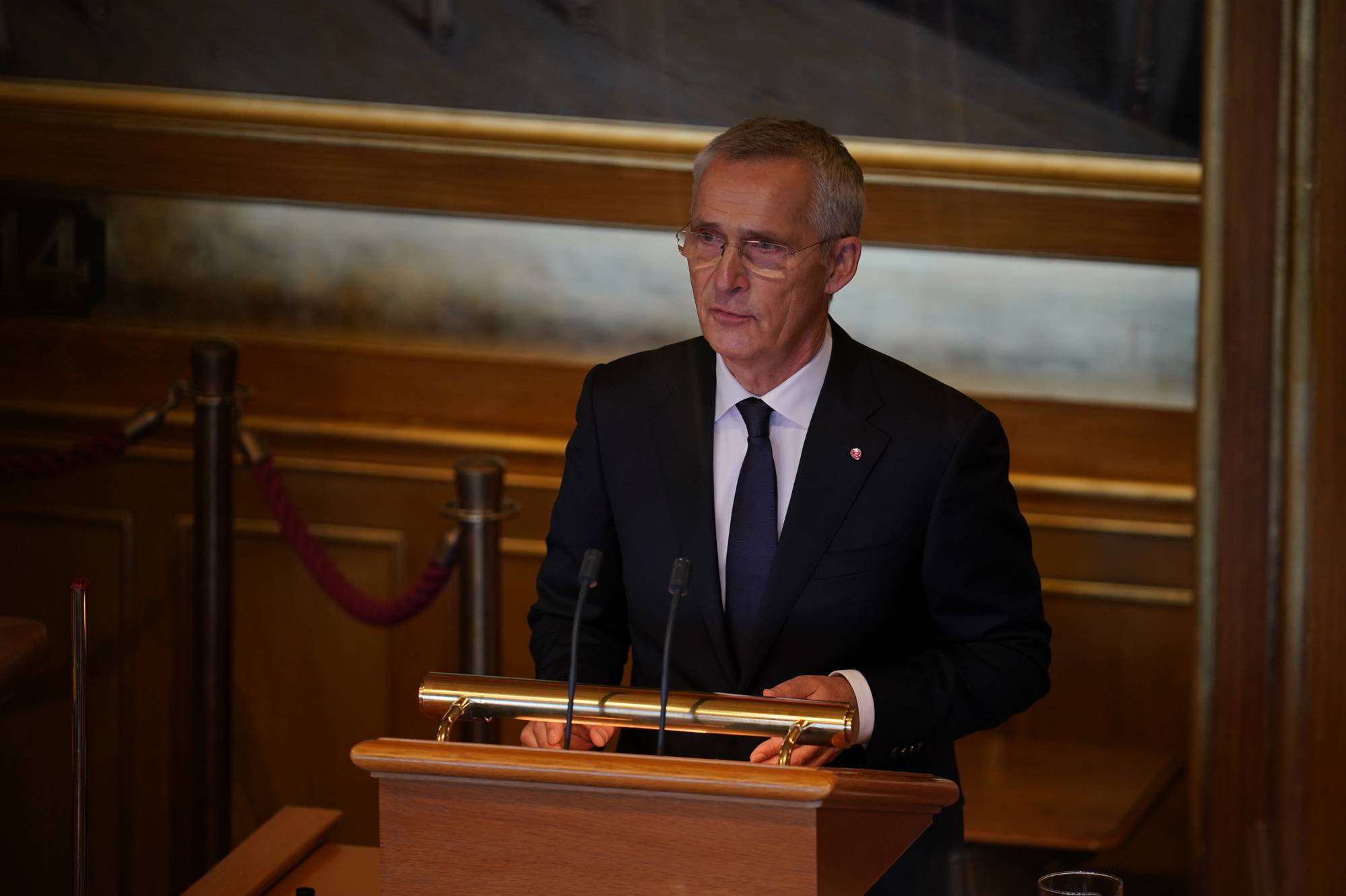 Finansminister Jens Stoltenberg legger frem statsbudsjettet for 2027.
