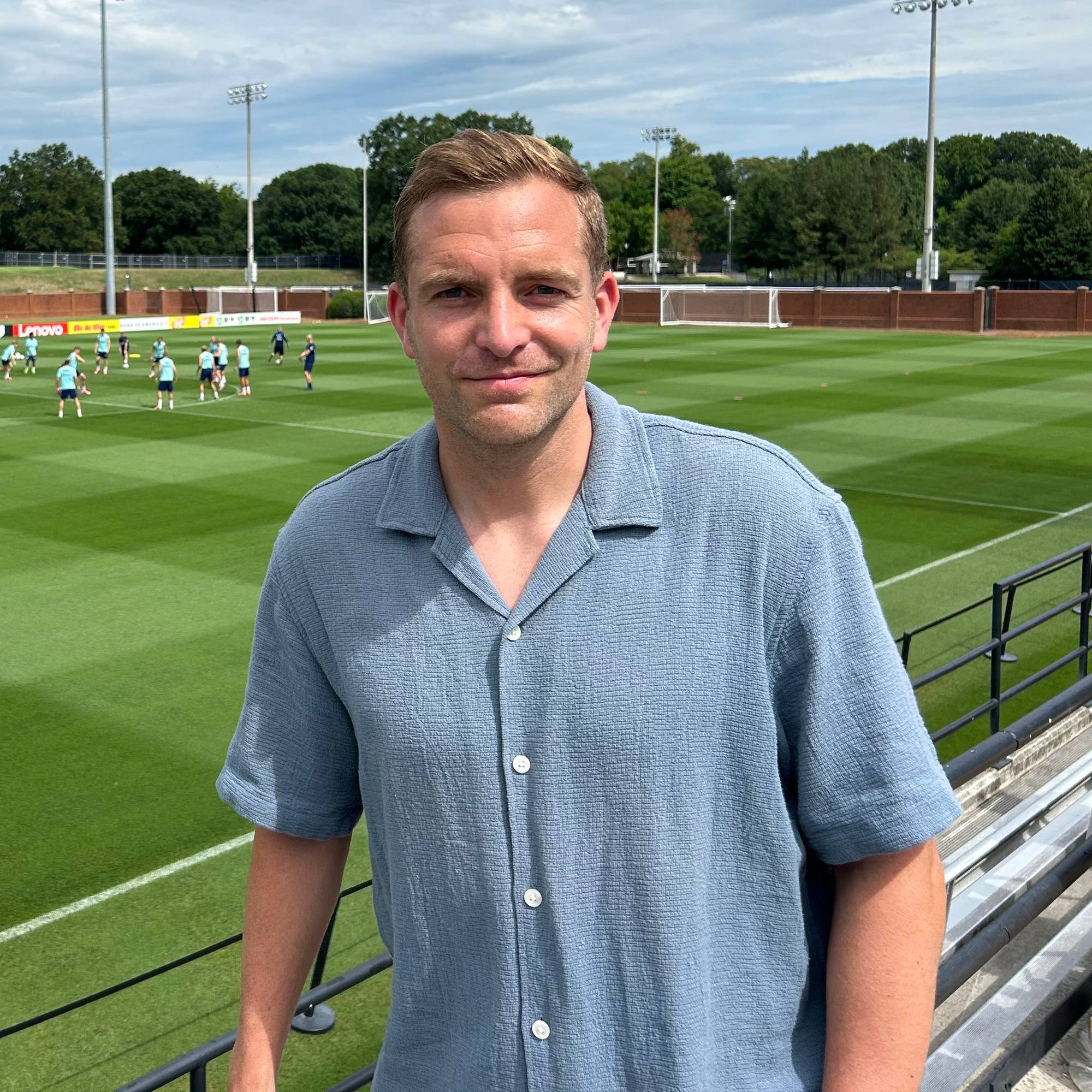 Kristoffer Løkberg på Norge-trening i Greensboro.