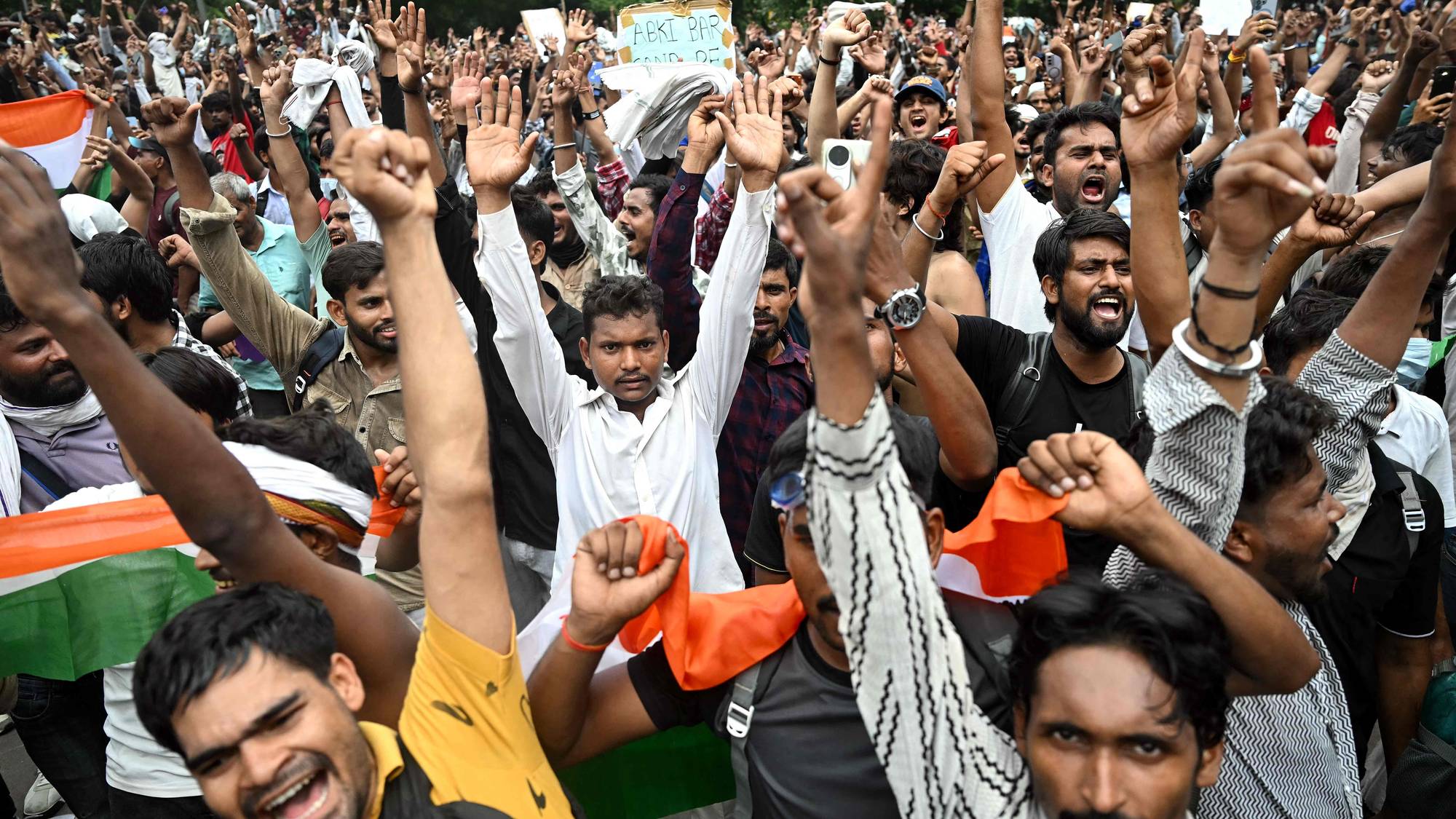 Jubel blant studenter i New Delhi