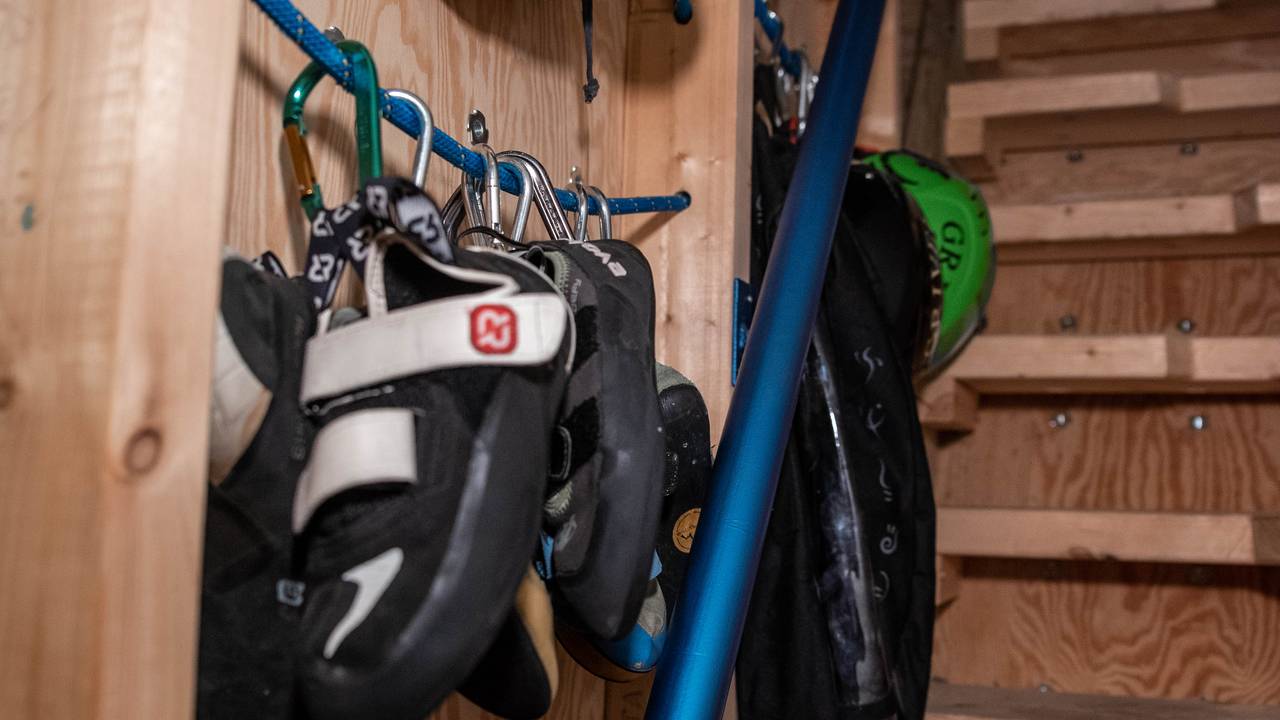 Ørjan Harilas klatrevegg i garasjen, detaljer