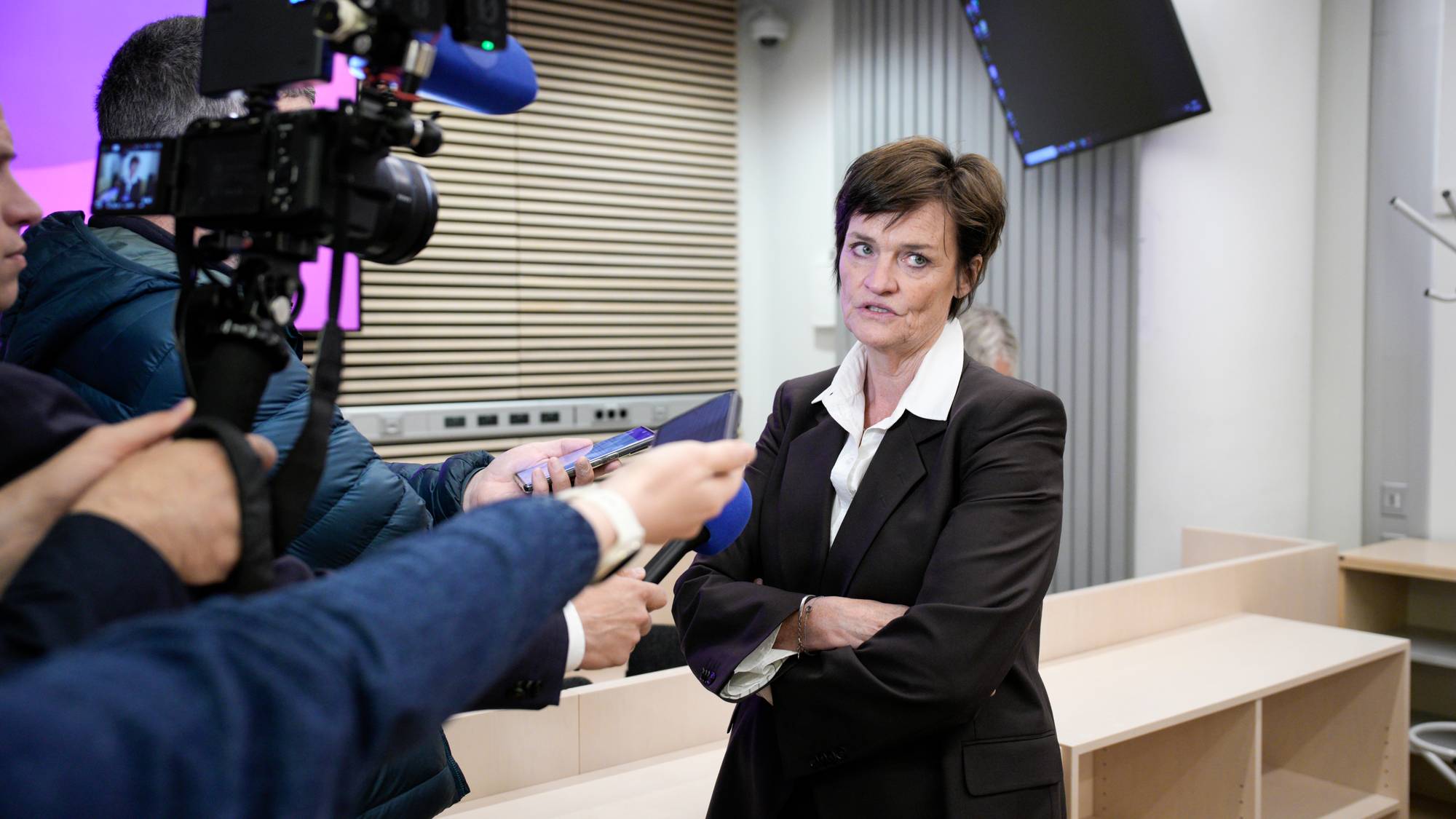 Mette Yvonne Larsen etter domsavsigelsen i saken mot Marius Borg Høiby.