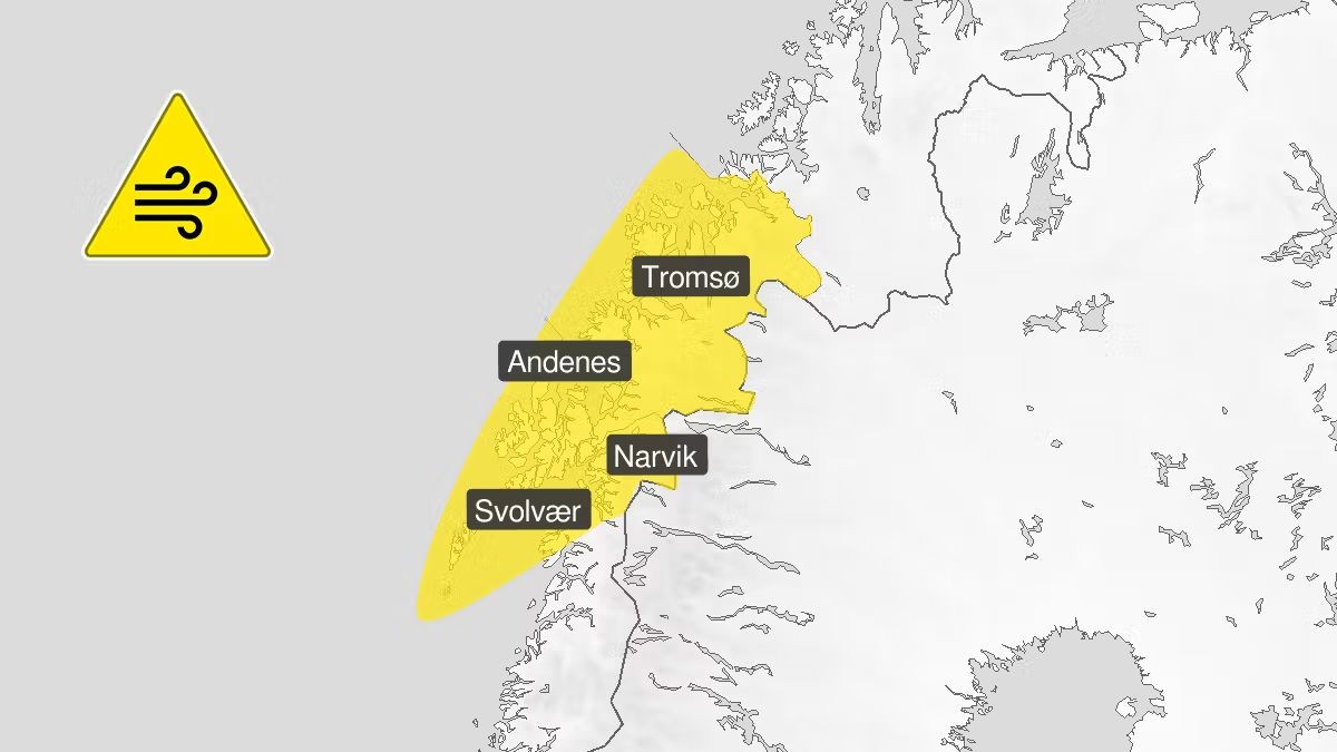 Hardt v&aelig;r p&aring; vei til Nordland &ndash; gult farevarsel l&oslash;rdag