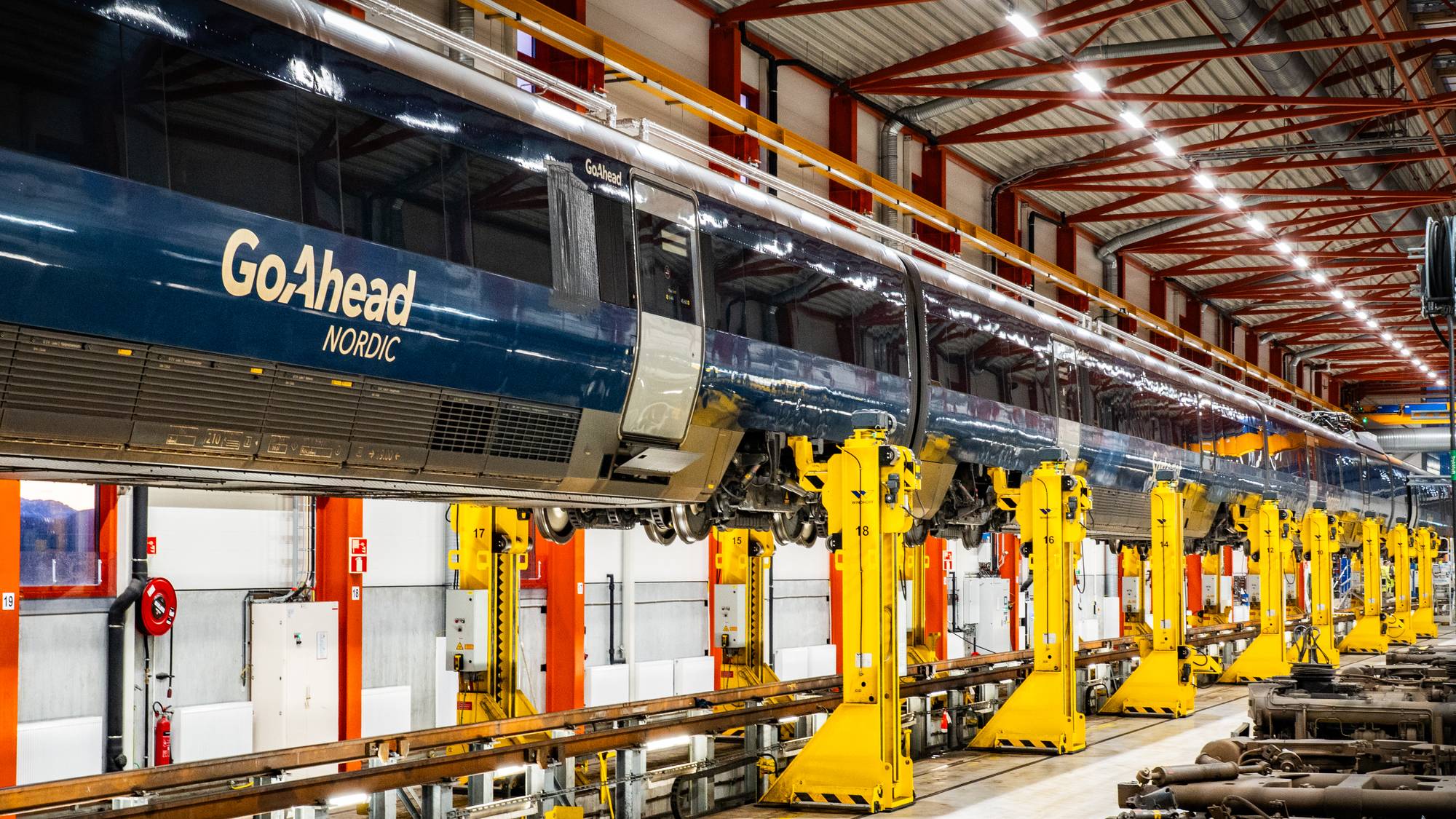 Tog fra Go-Ahead på verksted