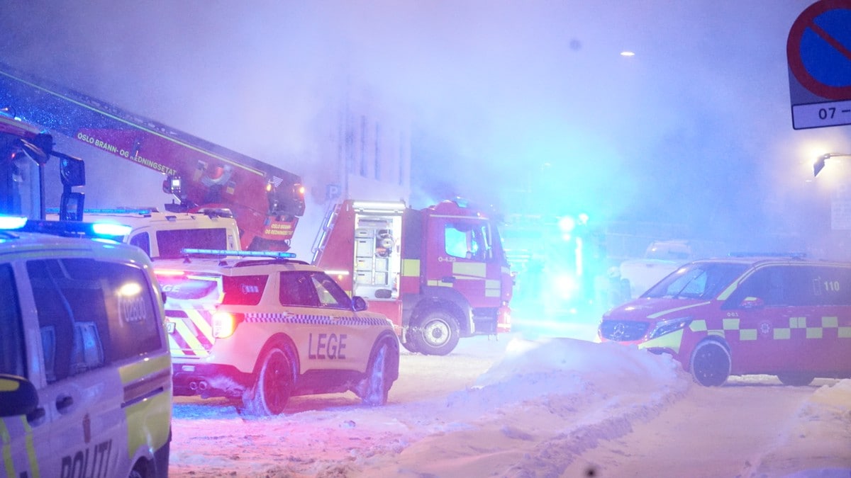 Brann i bygård i Oslo