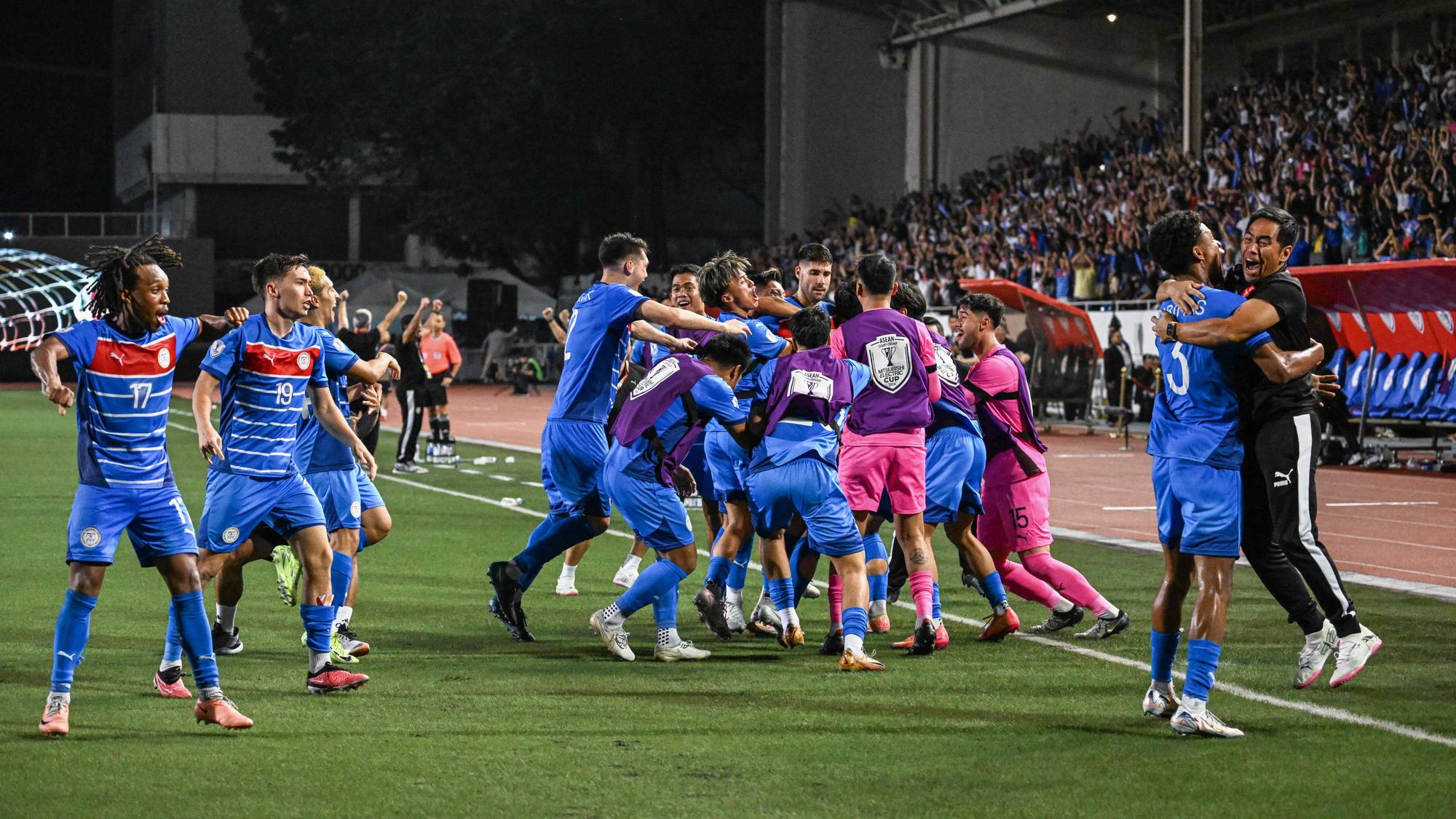 filippinene jubler under en kamp i asean cup 2024