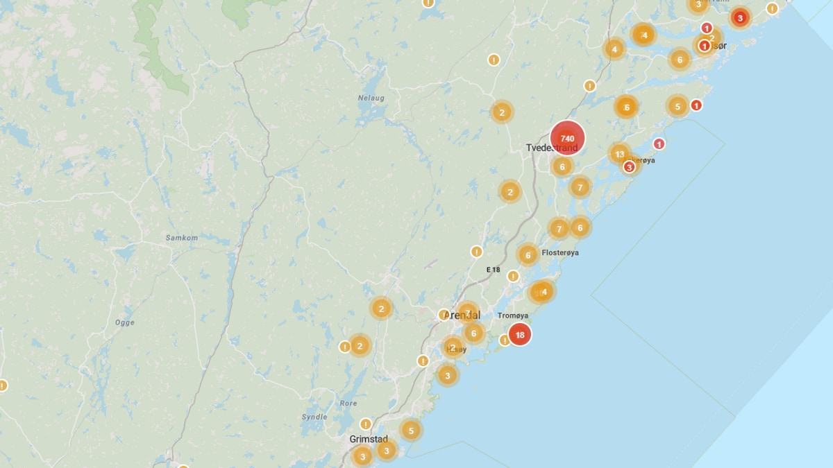 Nytt strømbrudd i Tvedestrand