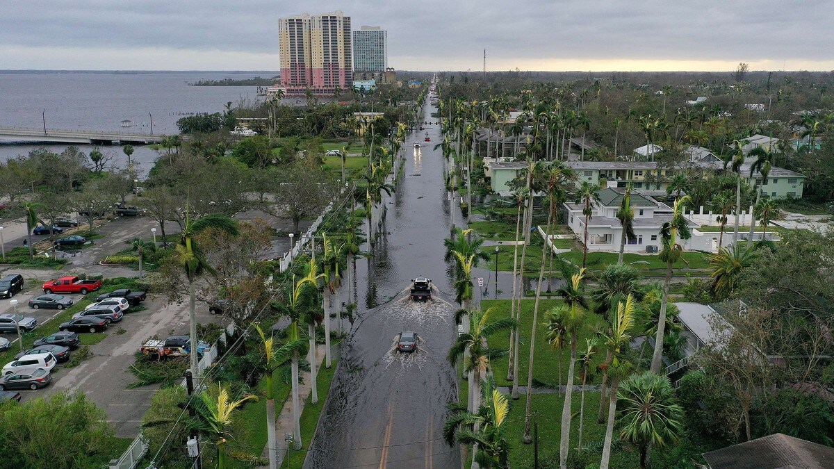 Florida våknet til enorme ødeleggelser etter orkanen «Ian»