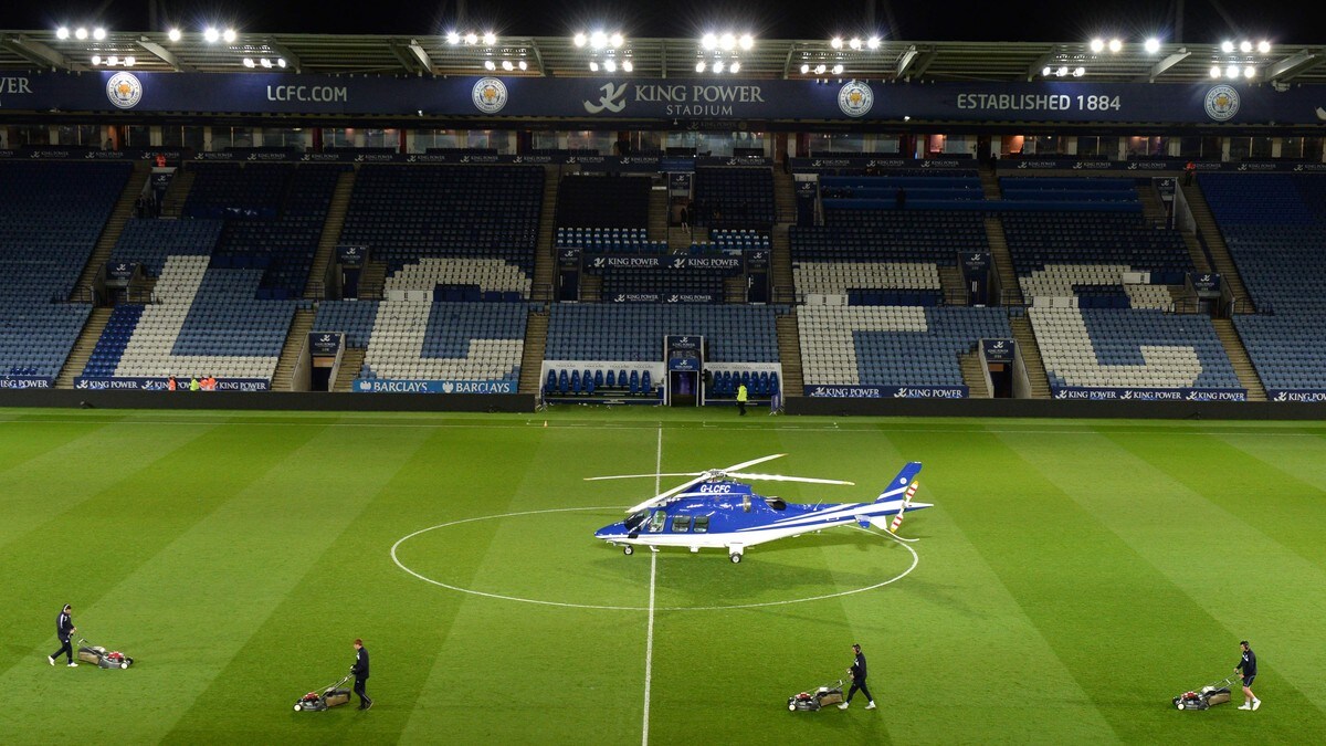Klubbsjefens helikopter styrtet ved fotballstadion i Leicester