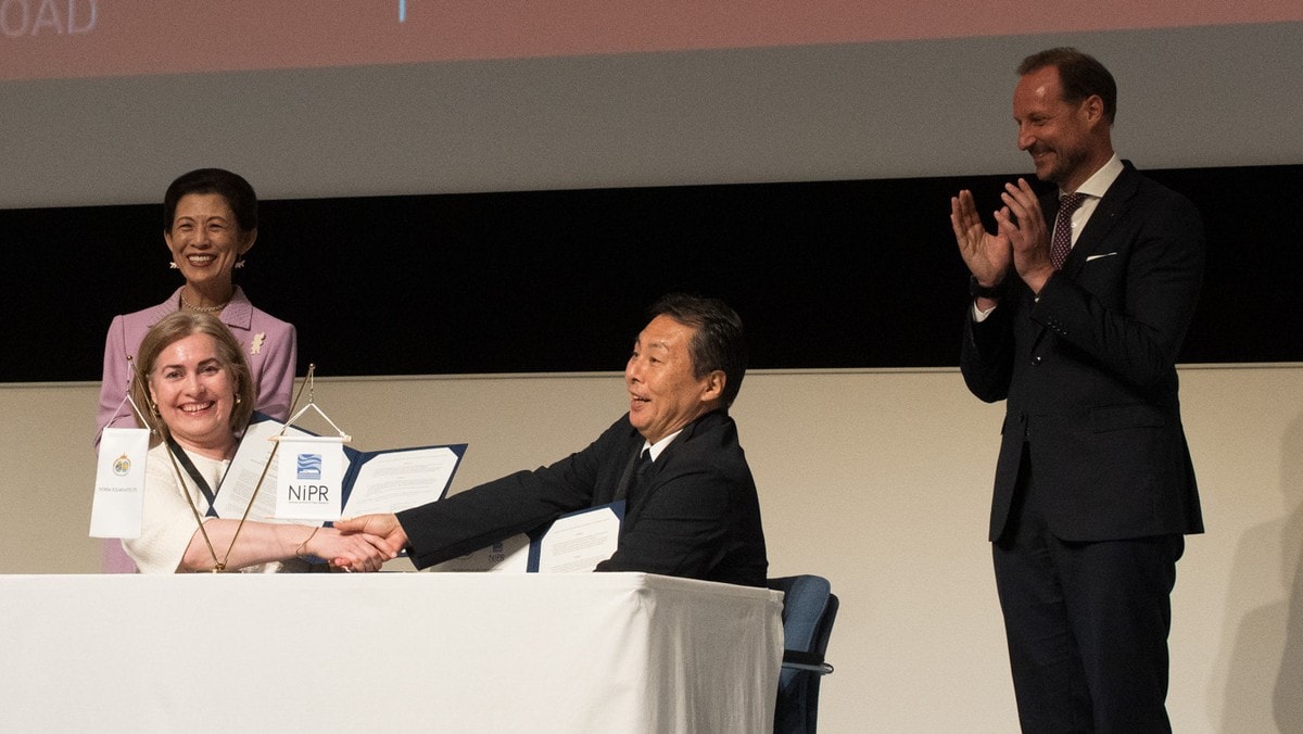 Kongelig nærvær da Polarinstituttet signerte avtale i Japan: – Arktis og havene er viktige