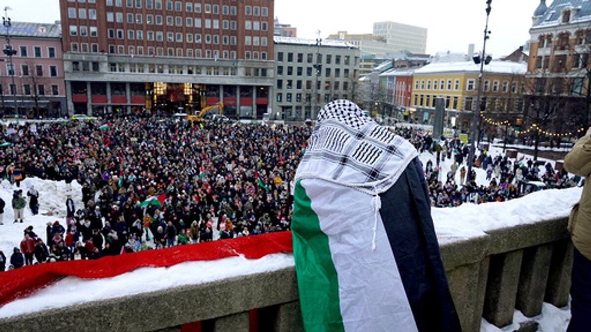 3000 personer deltok i Gaza-demonstrasjon i Oslo