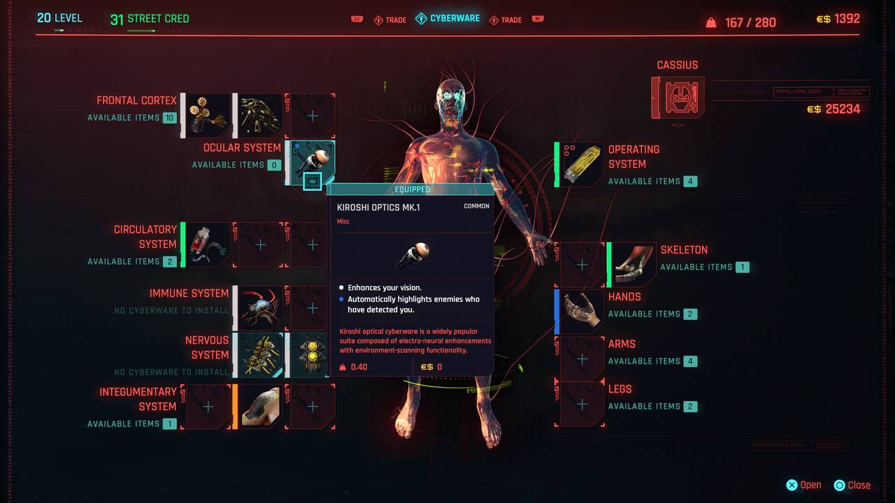 Skjermbilde fra spillet «Cyberpunk 2077».