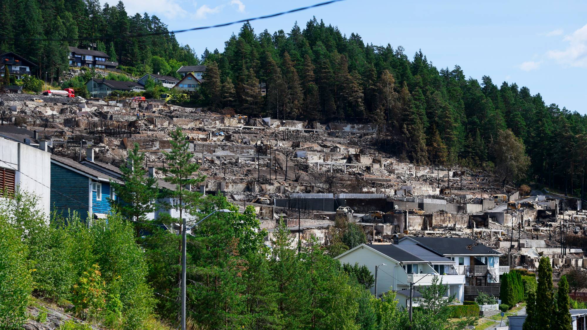 Flere hus overlevde brannen