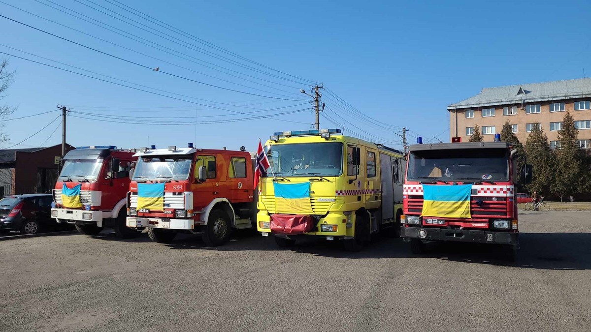 Her er norske brannbiler på plass i Ukraina