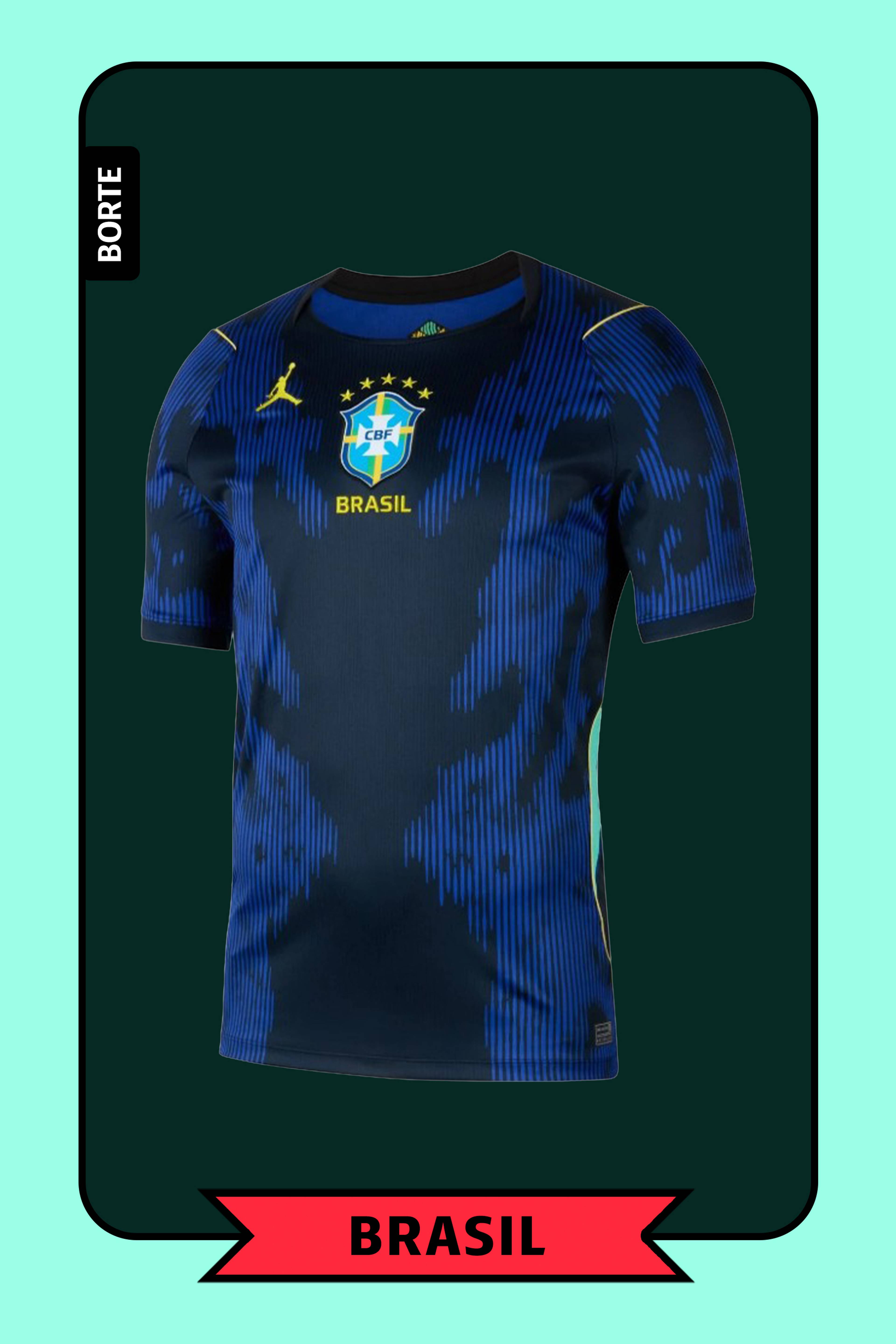En mørkeblå fotballtrøye