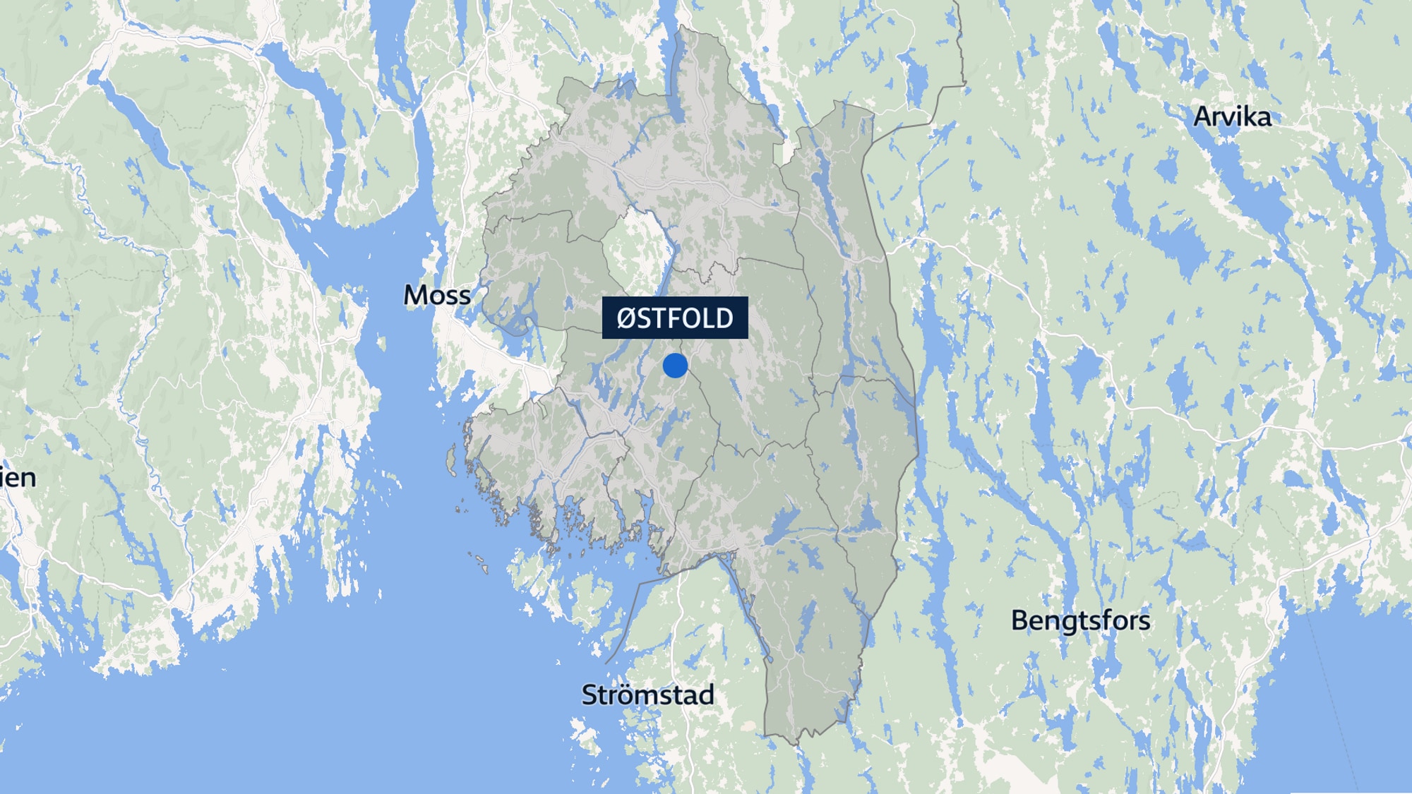 Kartet viser kopi Østfold