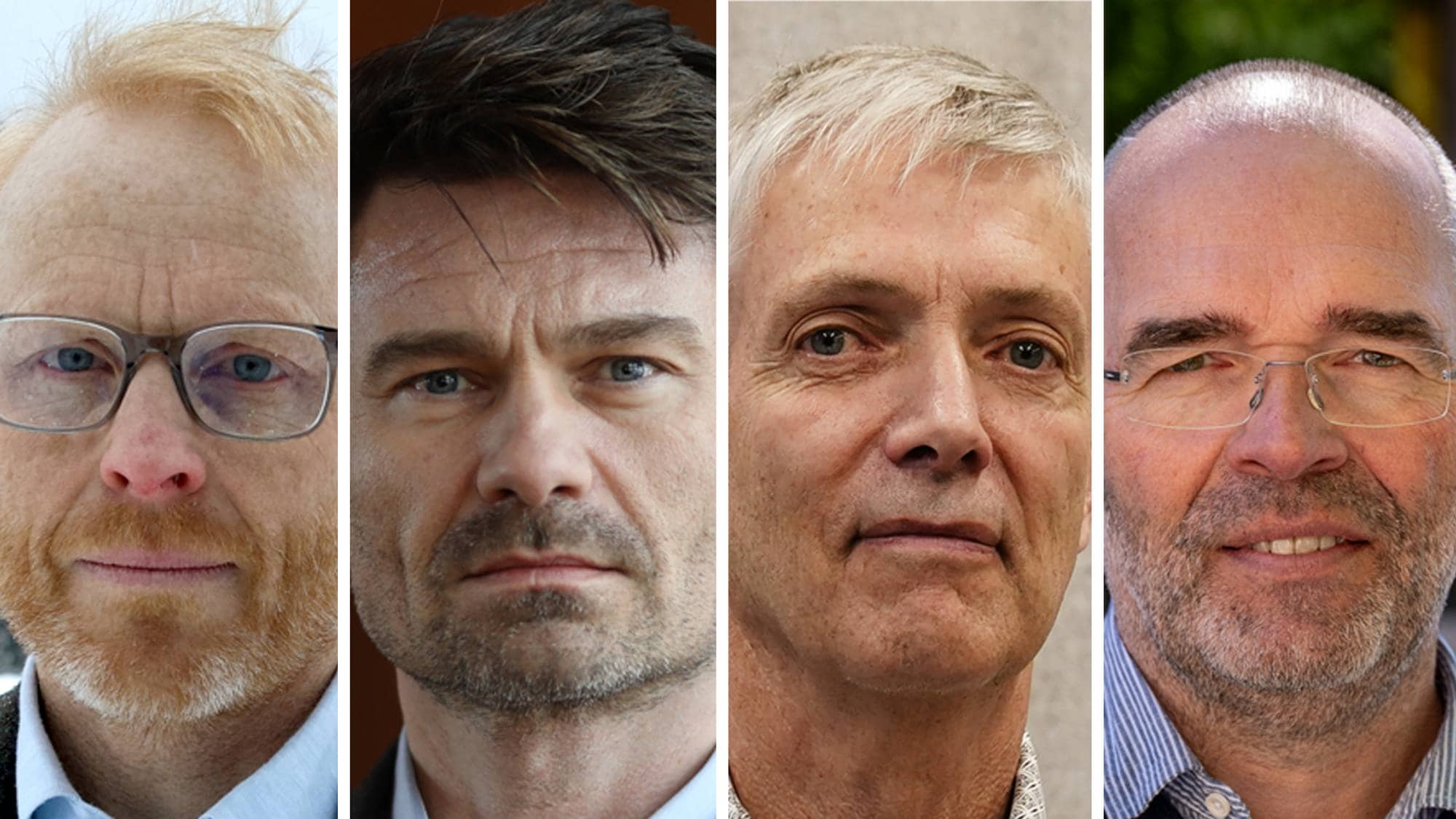 Fire menn ved siden av hverandre i illustrasjon