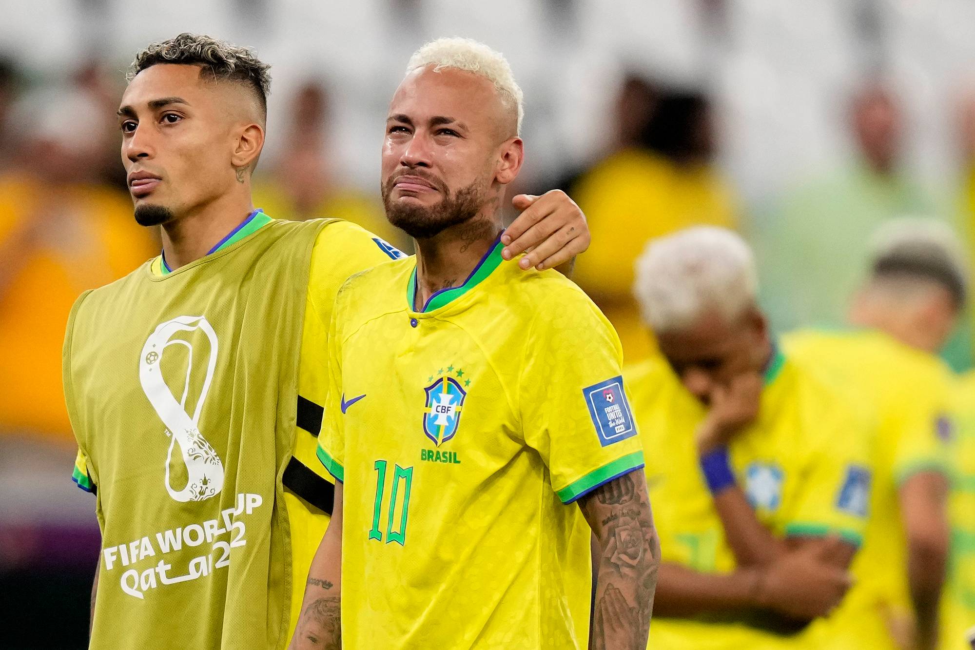 Neymar fortviler etter VM-tapet mot Kroatia i 2022.