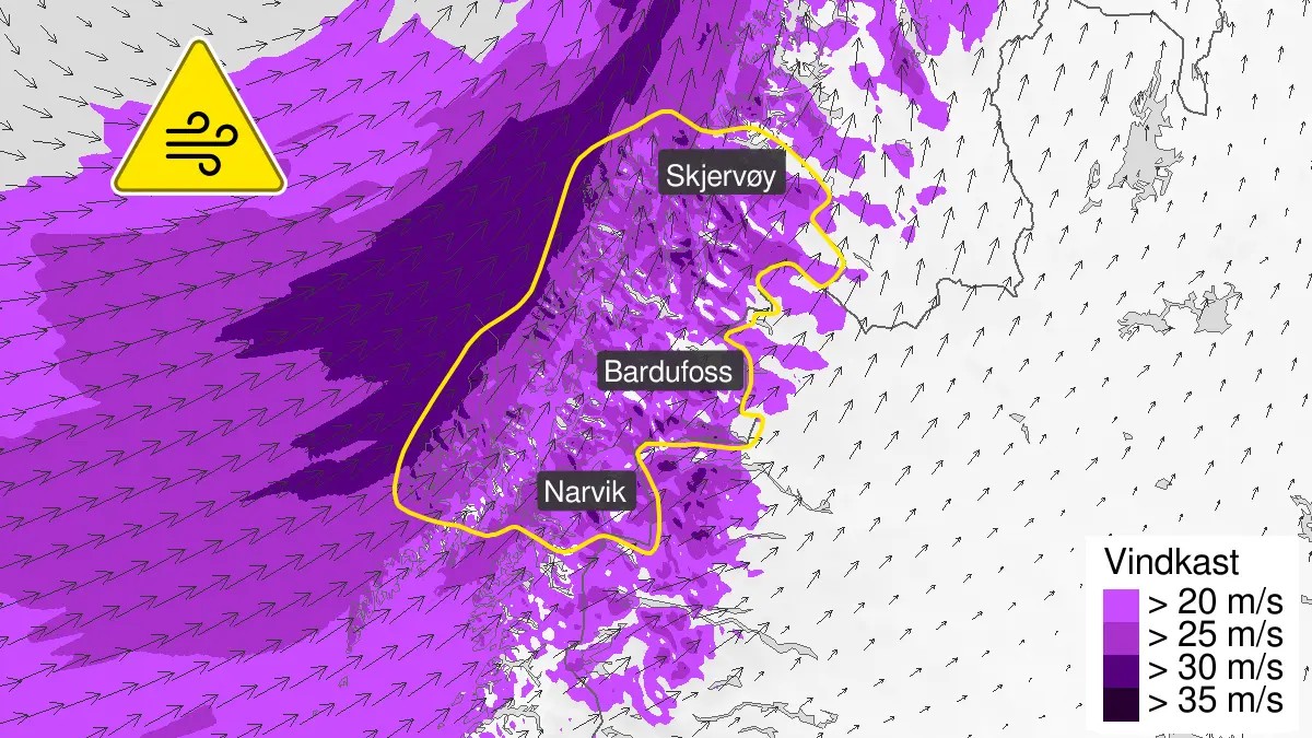 Kan bli storm langs kysten
