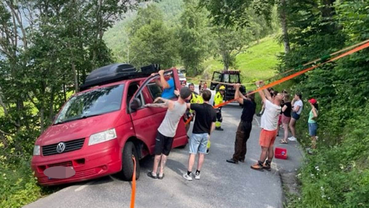 Trafikktrøbbel I Aurland Nrk Vestland 