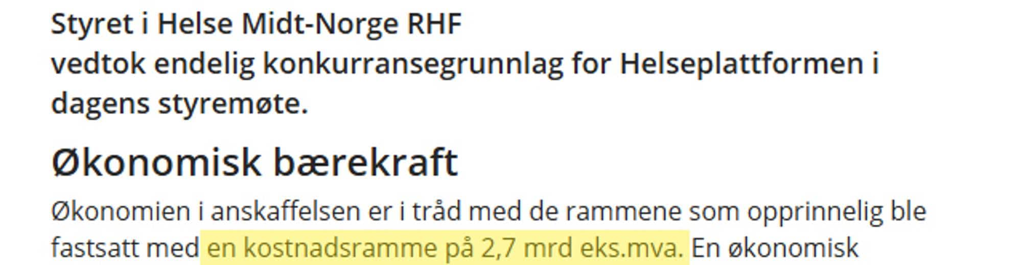Helseplattformen 2,7-mrd 