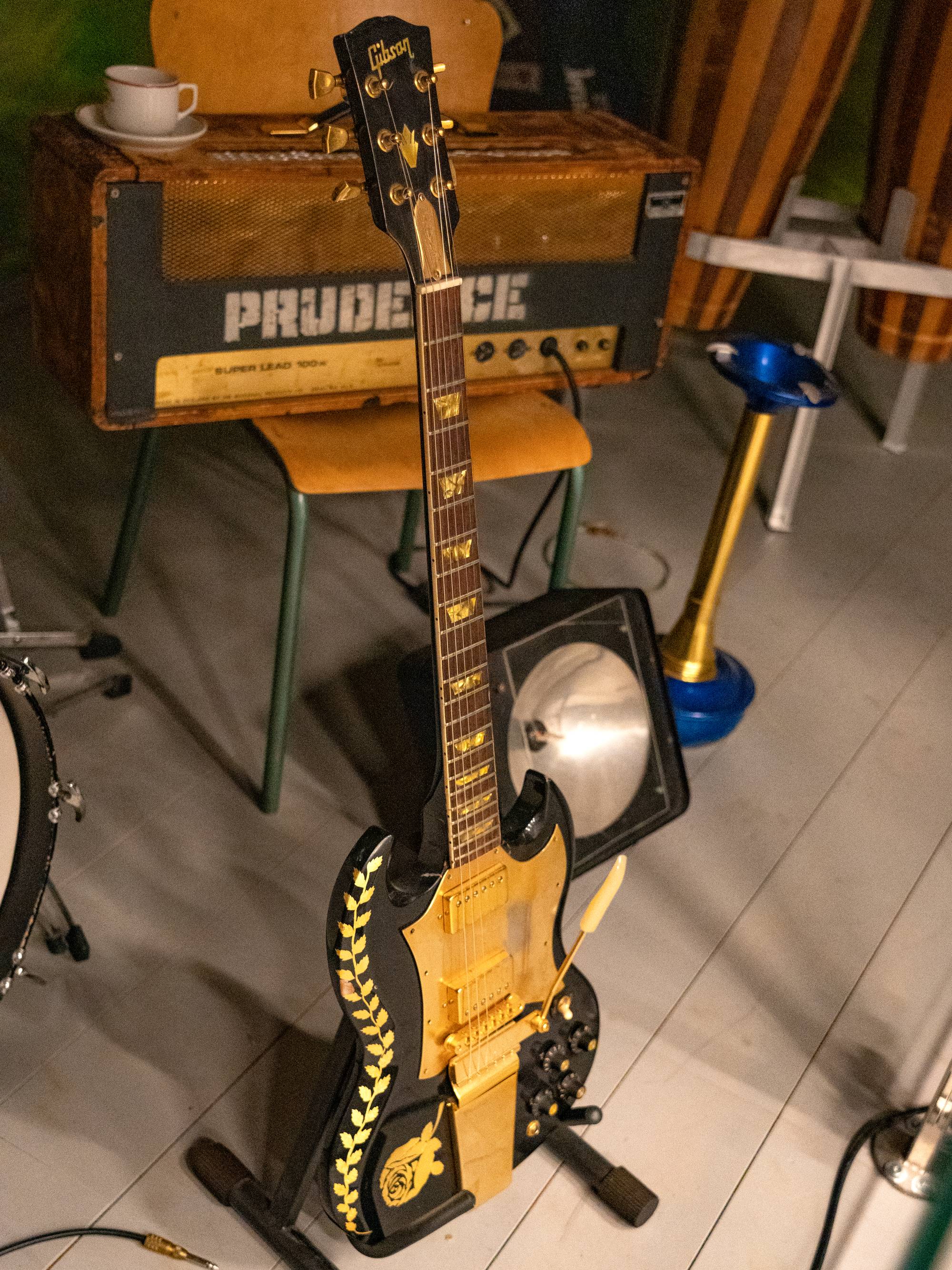 Terje Tyslands Gibson SG fra Prudence-tida.