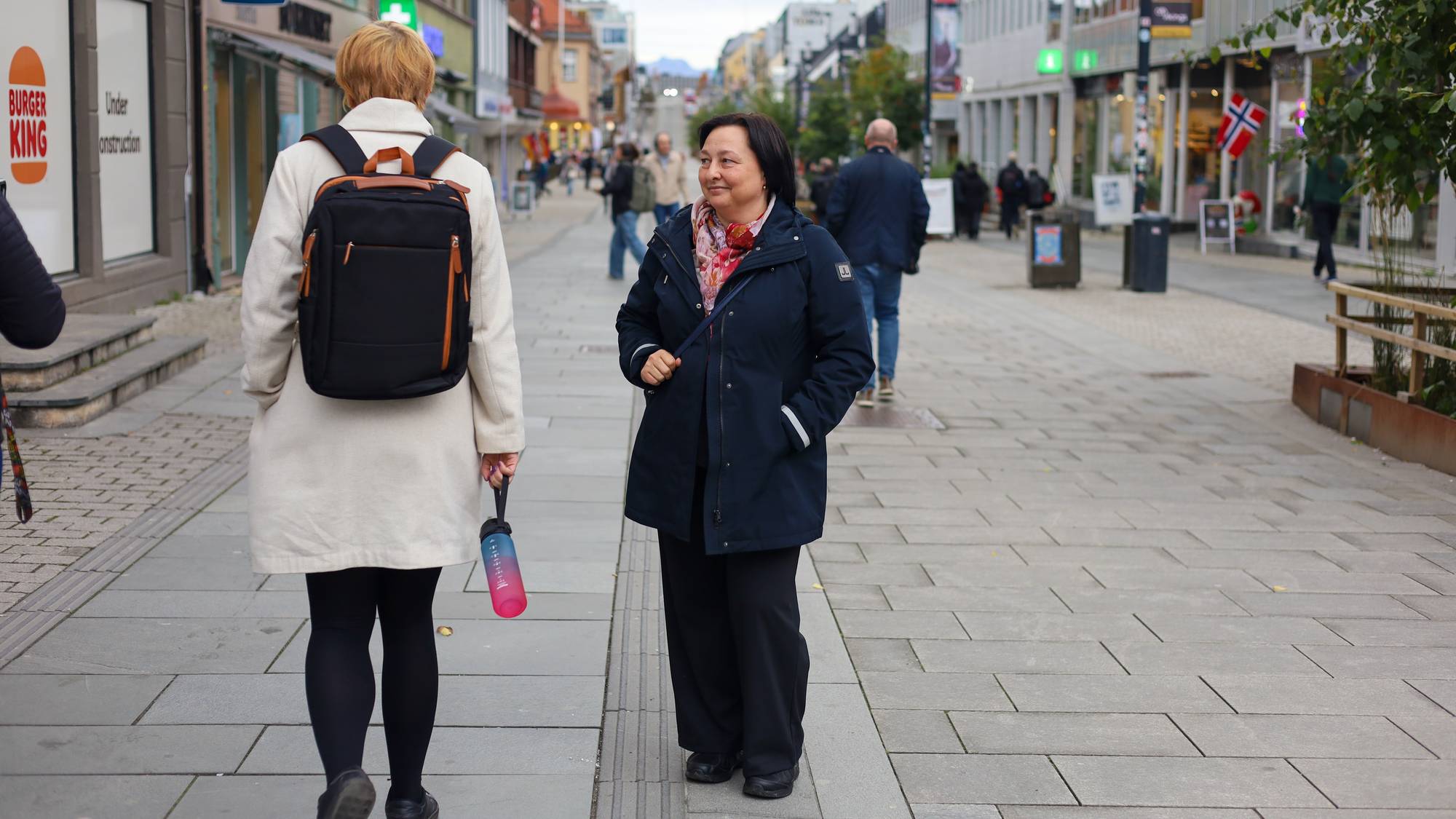 Gabriela Sirbu, i Storgata i Tromsø. 