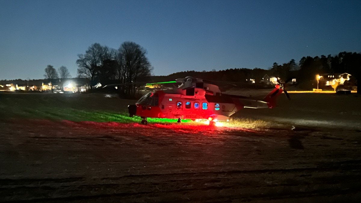 Redningsaksjon etter at person falt ned skrent på 20 meter