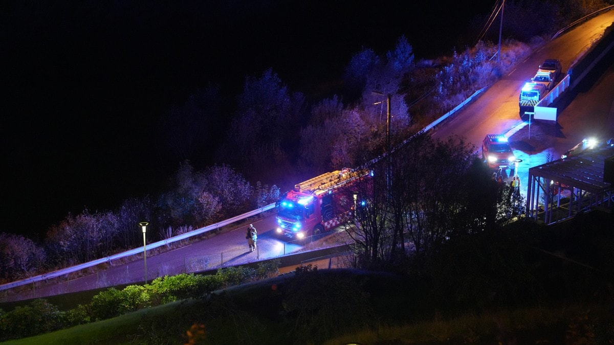 Fem personer til sykehus etter brann i Fyllingsdalen