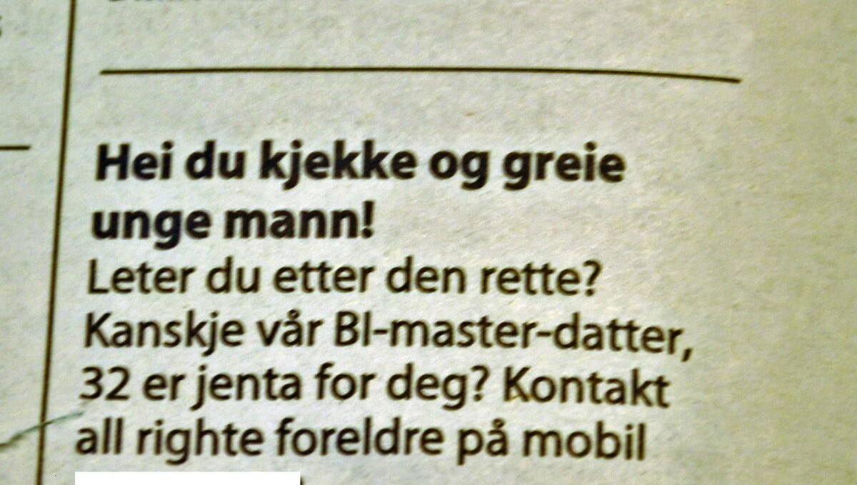 troms kontaktannonser single jenter lillehammer