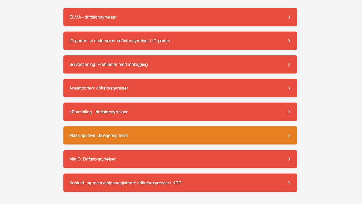 Var problemer med innlogging flere steder