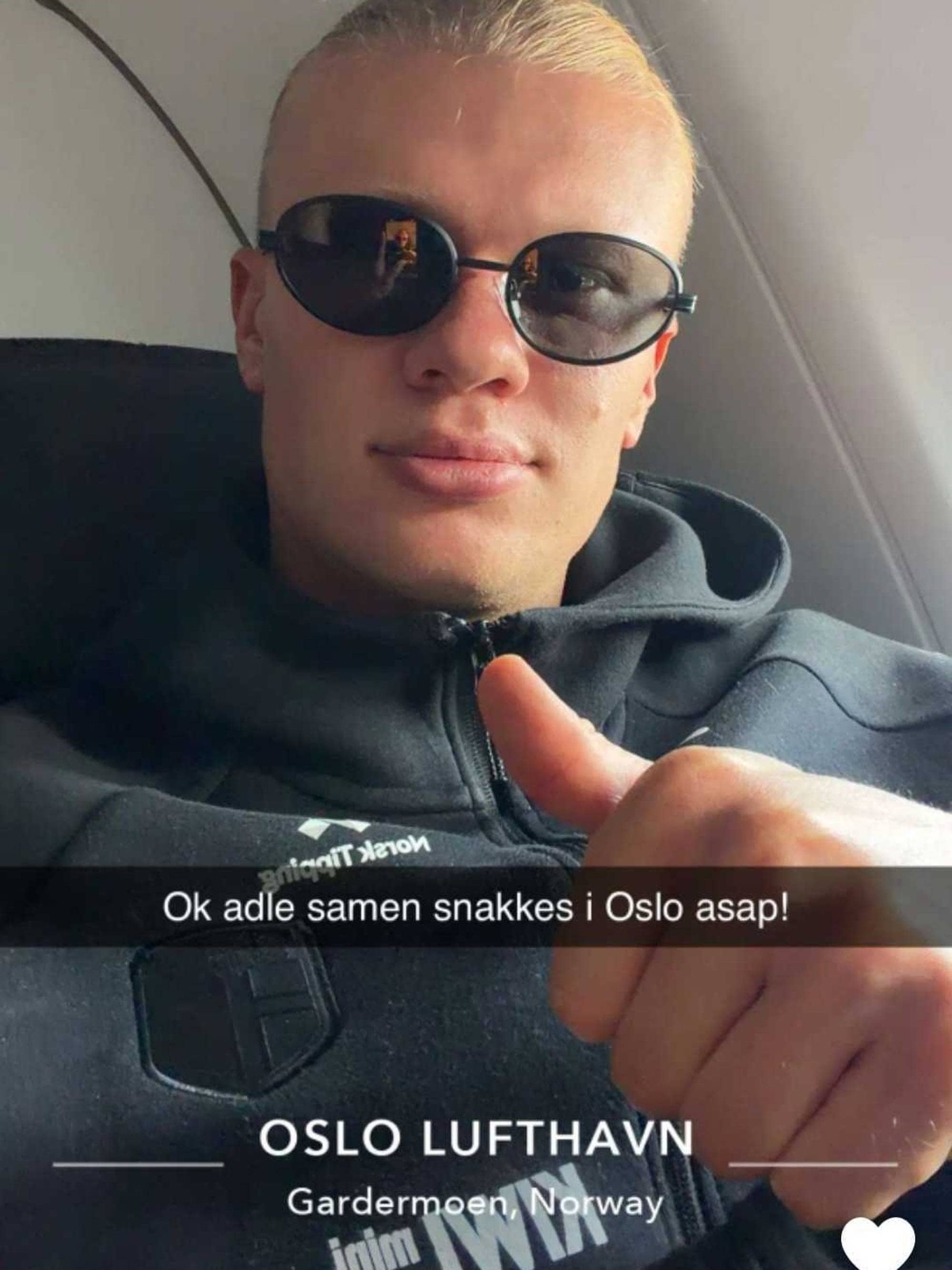 Erling Braut Haaland på snapchat