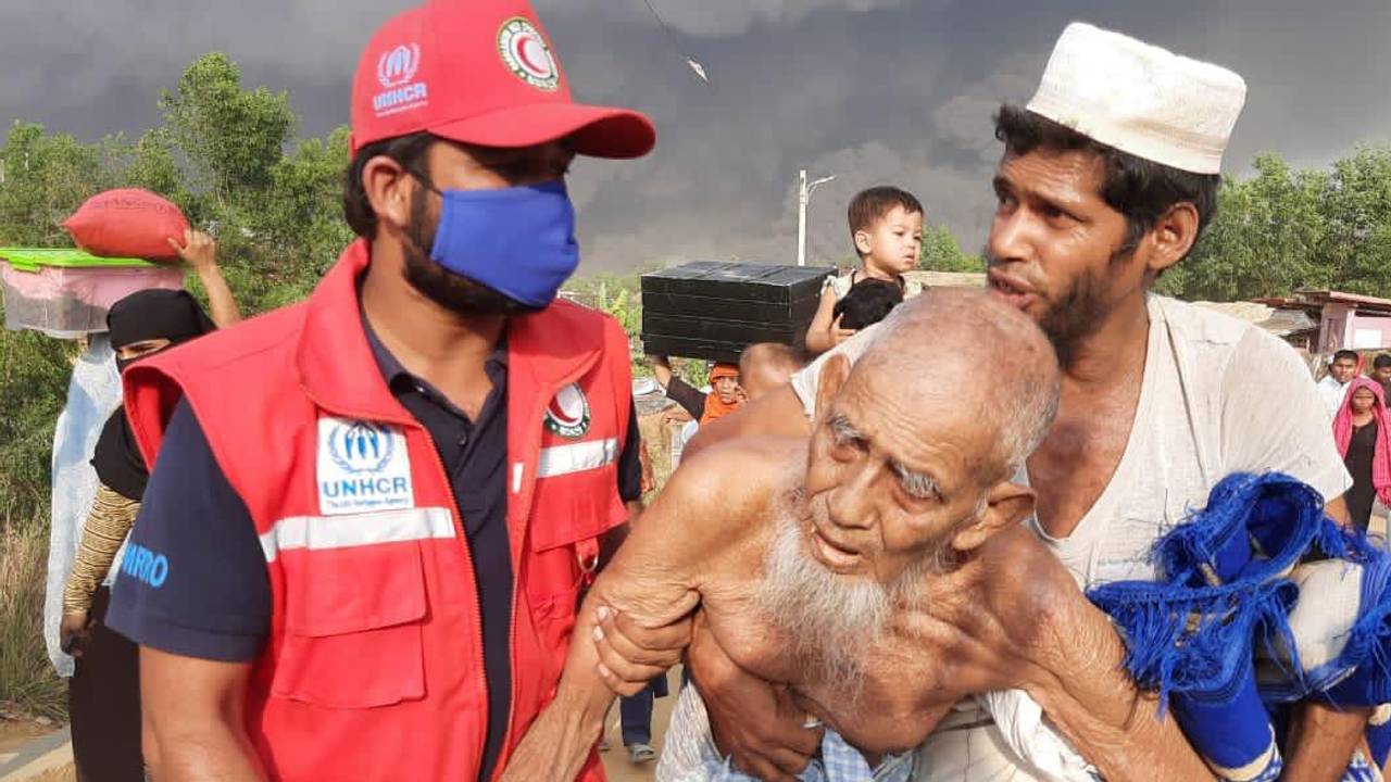 Big fire at Cox Bazar in Bangladesh