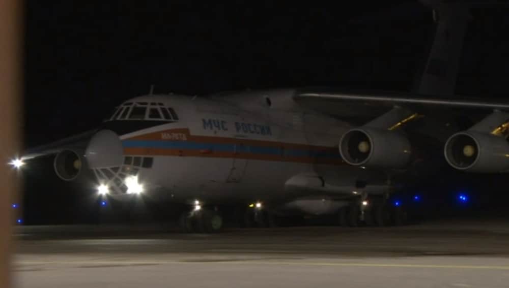 Ilyushin Il-76TD ankom Longyearbyen. 