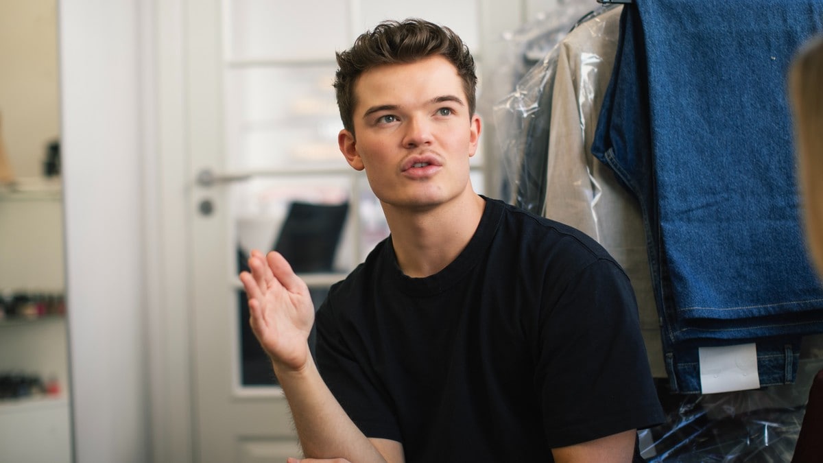 Designer Mads Søreide (22) fotografert i forbindelse med Oslo Runway 2025