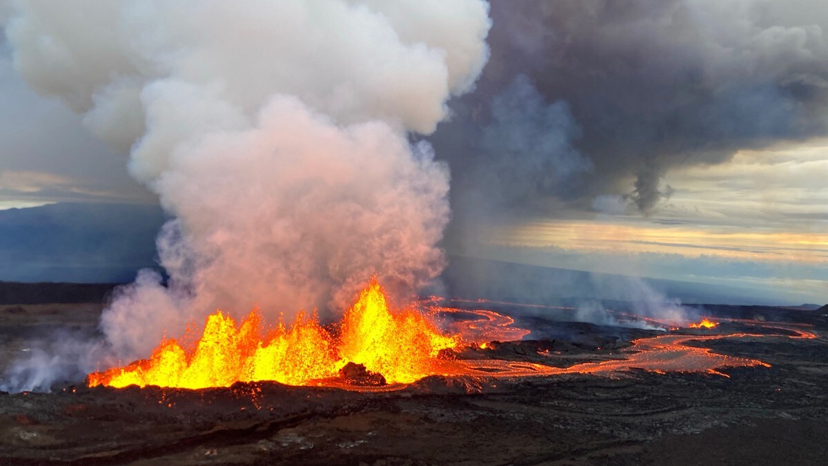 Voldsomme lavautbrudd på Hawaii