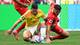 Reuters James Rodriguez in action with Switzerland's Granit Xhak