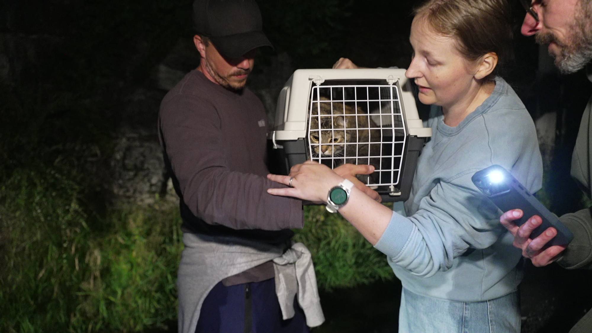 Reddet katt ut av brannområdet i Krokstadelva